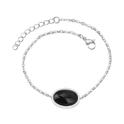 Agate Stone Cable Link Bracelet - HOUSE OF ANKLET