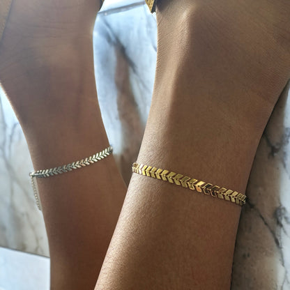 Fishbone Anklet - HOUSE OF ANKLET