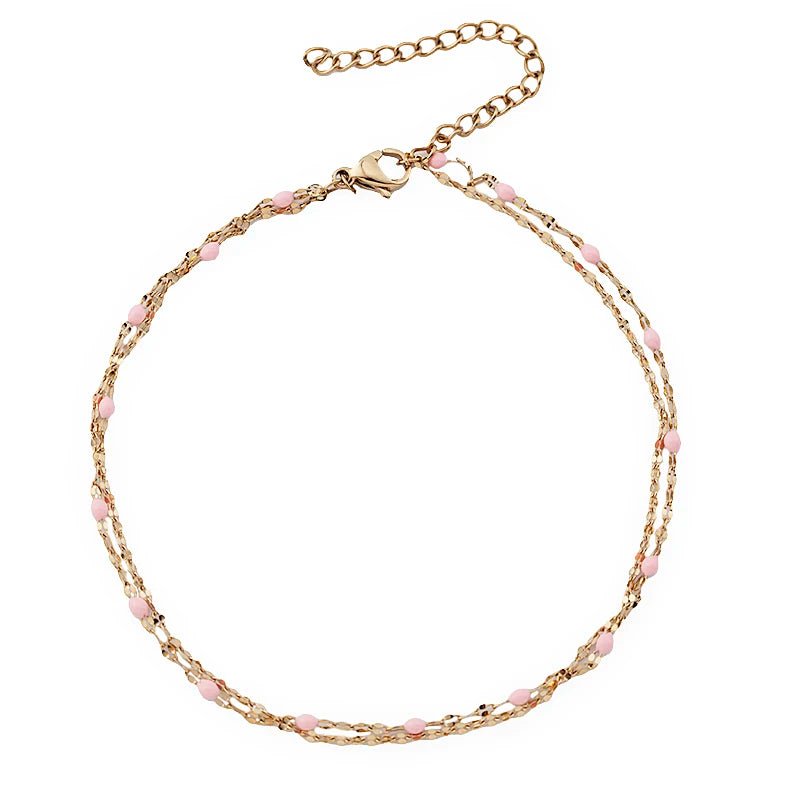 Pink Drop Anklet - HOUSE OF ANKLET